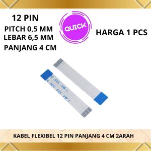 kabel flexible 12 pin lebar 65mm panjang 4 cm pitch 05 mm dua arah