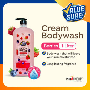 Value Sure Moisturizing Body Wash 1L | Luxuriously Soft Skin Non-Drying (Milky Luxe Berries)