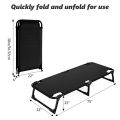 Tidur tunggal tempat berkemah Foldable bed Camping Cots  Portable bed for Adults  Adjustable 5-Position Lounge Chair with Pillow Portable Travel bed. 