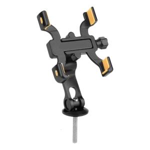 Loại Nặng 4 prong Giá đỡ điện thoại trên xe đạp đều đặn xoay hợp kim nhôm kẹp cho xe máy và xe đạp