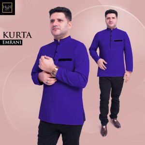 Elegant Baju Kurta Emrani Berkolar Lelaki Premium Cloth ( S-3XL) Lengan Panjang Kain Serap Peluh Ready Stock KL