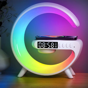 GT Xiaomi 24SS 4in1 LED Atmosphere Light RGB Wireless Charger Bluetooth Speaker Table Lamp Over 10 Modes Light Color With AP