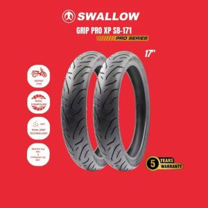 **NEW** SWALLOW SB171 GRIP PRO TUBELESS TYRE 70/90-17 80/90-17 Y15ZR Y16ZR LC135 Y125ZR RS150 RSX150 WAVE DASH NVX155 LAGENDA115  Motorcycle Tires