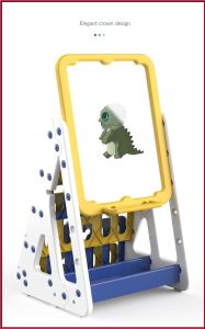 Ready Stock Shah Alam Adjustable all in 1 Magnetic Drawing Board + Kids Bookshelf + Toys Storage + Chair + Free Gift.