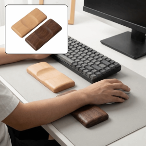 MUQZI Solid Wood Mouse Wrist Pad Anti-slip Ergonomic Mini Wrist Guard Gaming Mousepad Vintage Wrist Rest Pad Home Office Supplies
