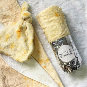 [WHOLESALE] Baby Burrito Tortilla Blanket  Soft Fleece Wrap Blanket with Hat Burrito Blanket PH