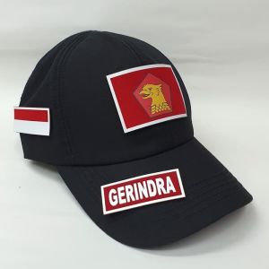 Topi GERINDRA Tactical Army PDL Bonus Free 3 Emblem Patch Prepet Perekat Velkro Bludru