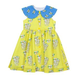 【พร้อมส่ง】「สินค้าลิขสิทธิ์แท้」IRIS KIDS bebe ss IKD2678 lemonade series  เสื้อผ้าเด็ก ชุดเดรสเด็กผู้หญิง ใส่เที่ยว
