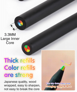 ดินสอสีรุ้ง ยั่งยืน มีสีต่างๆให้เลือก ปากกาสี มีสไตล์และสวยงาม ง่ายต่อการเขียน 12 สี ไม่แตกหักง่าย