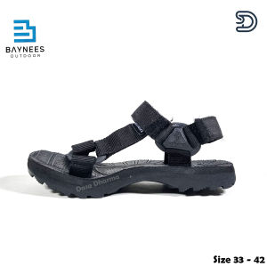 Sandal Baynees Gunung Tali Perekat Outdor Hitam Polos Size 33-42