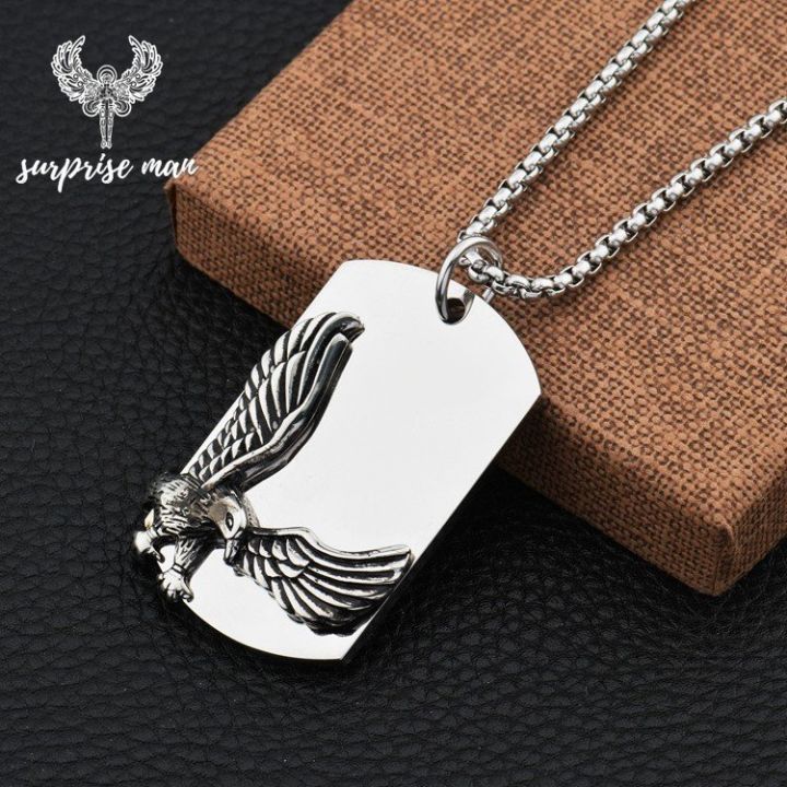 SM 925 Silver Necklace for Men Eagles Fraternal Ate Philippine Eagle Kuya  Bull High Polished Pendant The Fraternal Order of Eagles Accessories 316L 