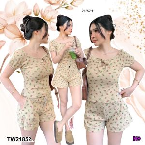 TW21852 Set 2 ชิ้น เสื้อแขนตุ๊กตา + กางเกงขาสั้น ..