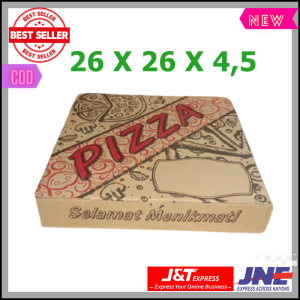 Kardus pizza 26x26/pizza hut 26x26/kardus makanan/kardus polos/kardus packing/kardus kado/kardus sovenir/dos pizza 26x26/piza hut