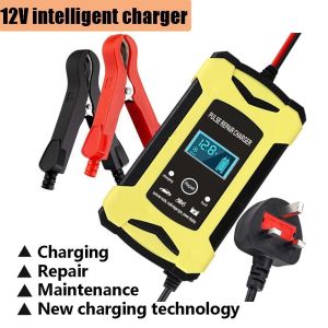 NEW⚡12V 6A/10A Battery Charger Lead-Acid Battery Charger Pulse repair Automotive Multifunction Smart Charger Maintainer for Car Motorcycle Lawn Mower Boat