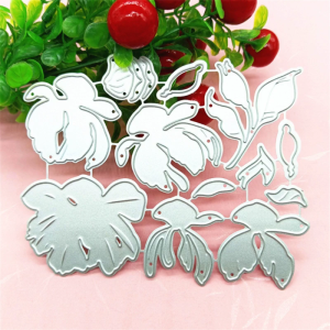 แม่พิมพ์โลหะสำหรับที่ตัดลายกระดาษแสตมป์รูปใบไม้รูปต้นไม้ดอกไม้แบบทำมืออัลบั้มรูปกระดาษแม่พิมพ์ลายฉลุบัตรงานฝีมือ