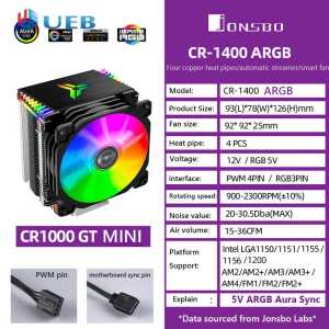 JONSBO Quạt Làm Mát 92Mm Bộ Tản Nhiệt Làm Mát CPU 4 Ống Nhiệt Bộ Làm Mát Tháp CPU PWM 4 Chân Vòng Bi Thủy Lực Điều Khiển Nhiệt Độ Cho AMD/Intel