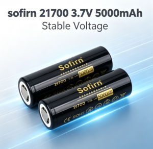 SOFIRN 21700 3.7V 5000mAh LED Flashlight Battery High Capacity Suitable for flashlights and other devices