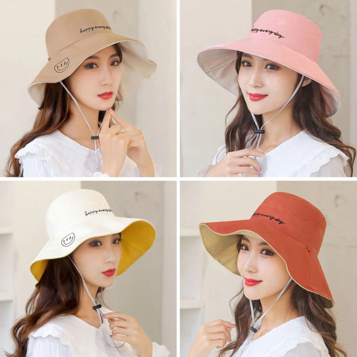 หมวกกกันแดด หมวกเชือก หมวกบักเก็ต BUCKET Smile หมวกบักเก็ต2ด้าน ...