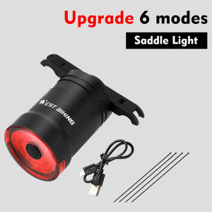 Tây Biking LED Xe Đạp Tail Light Seatpost Yên Ánh Sáng USB Sạc Không Thấm Nước Bike Rear Light Tự Động Bắt Đầu/Dừng Phanh Cảm Biến Cảnh Báo Ánh Sáng