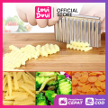 Pisau Kentang Potato Cips/ Pisau Ulir Bergelombang/Cutter Pisau Zigzag Gerigi Kentang Gagang Kayu. 