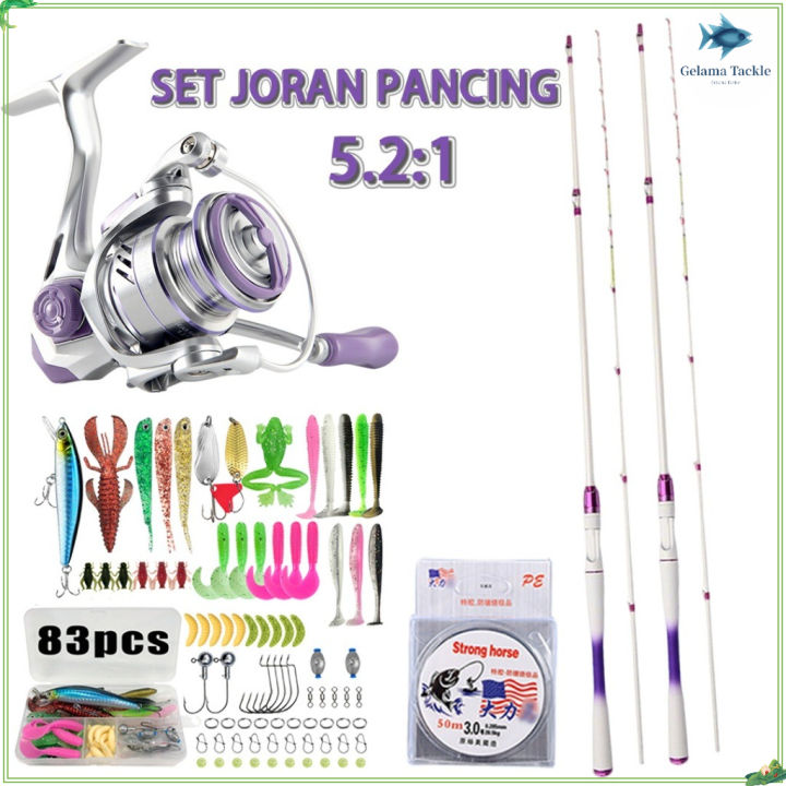 🔥 【FULL SET READY STOCK】Joran Tebing 1.8-2.1m + Reel + Tali Pancing ...