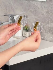 【12 pcs】 Acrylic hook bathroom no punching strong adhesive towel on bathroom wall light luxury no marks adhesive hook