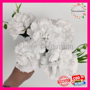 COD BUNGA CARNATION SJ CABANG 5 ARTIFICIAL - BUNGA ANYELIR HOME DECOR - IMPORT