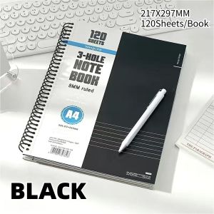 A4 Spiral Notebook Tearable Thread Notepad 120Sheets Coil Design with Separator Page for School Writing Supplies