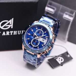 Jam Tangan Pria Original Anti Air Sporty Gray Arthur 6141 MC Analog Mens Watches Quartz