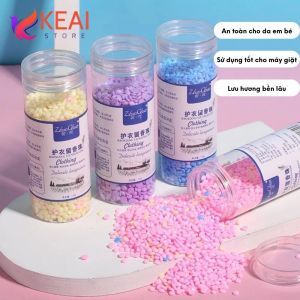 Lọ hạt giặt xả thơm quần áo làm mềm vải 110g - Viên xả thơm giặt quần áo sử dụng cho máy giặt tạo hương thơm thoải mái