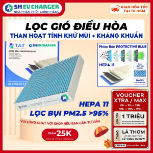 Lọc gió điều hòa Xe Điện Lọc Vinfast VF3 VF5 VFe34 Than hoạt tính Lọc bụi mịn PM 2.5 Lọc VINFAST - SMEV Chính Hãng Lọc gió Vinfast