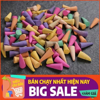 Túi 100 trầm hương nụ cao cấp hình nón nhiều màu Nhang trầm sạch cao cấp bịch 100 nụ hương rất thơm