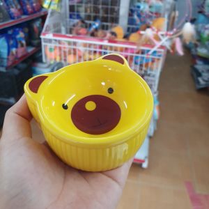 Bát ăn sứ cho hamster thú cưng nhỏ hình gấu