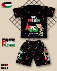 SETELAN BAJU ANAK FREE PALESTINE SAVE PALESTINE