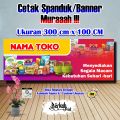 Spanduk Banner Warung Sembako Ukuran 3 meter x 1 meter. 