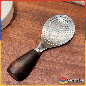 Vacaka Non-stick Rice Spoon Stainless Steel Comfortable Wooden Handle Big Rice Paddle Dinner Utensils