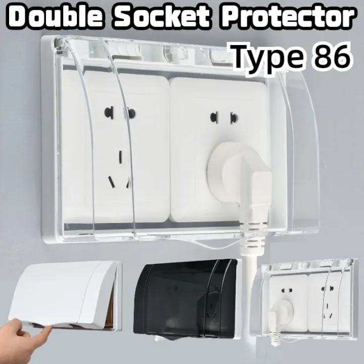 Switch Socket Protective Cover Flip Outlet Cover Double Self-Adhesive ...