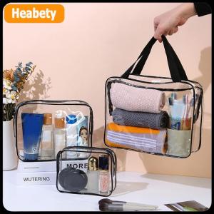 【2-3 days delivery】 Transparent Cosmetic Bag PVC Women Zipper Clear Makeup Bags Beauty Case Travel Make Up Organizer Storage Bath Toiletry Wash Bag