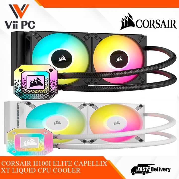 Corsair iCUE H100i Elite CAPELLIX XT Liquid CPU Cooler Two AF120 RGB