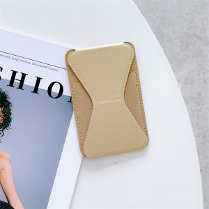 [gobuy999] Universal Solid Color Folding Wallet Card Holder Leather Slim and Foldable Wallet Phone Case for Smart Phone Stand Cover