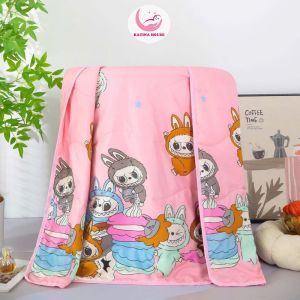 Chăn cho bé đi học tiện lợi vải cotton đũi mềm thoáng mát 1mx1m5 (Hàng loại 1)