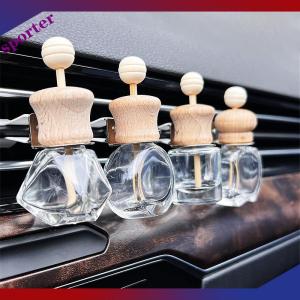 Sporter น้ำหอมคลิปน้ำหอมปรับอากาศสำหรับรถยนต์ขวดแก้วเปล่าสำหรับตกแต่งขวดแก้วอโรมาเทอราพี