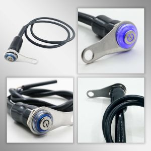 12V 16mm Motorcycle Waterproof LED Halo Switch Double ON-OFF Button Switch 2in1 3 in1 LED Hallo Switch Bracket