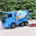 Đồ chơi trẻ em Xe chở xi măng (xe bồn, xe trộn bê tông) siêu to màu xanh mô hình xe cỡ lớn có tay quay và thùng trộn xoay được vật liệu. 