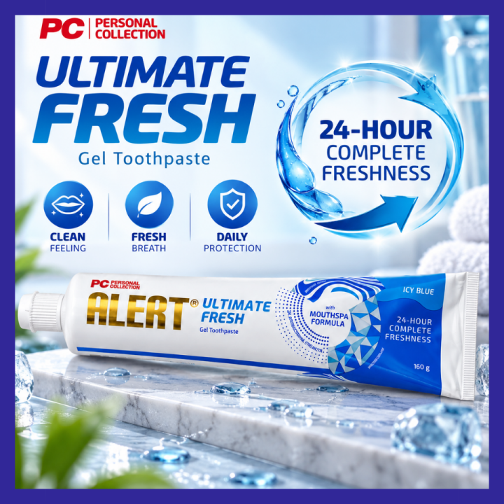 Alert Ultimate Fresh Toothpaste Icy Blue 160 g by Personal Collection ...
