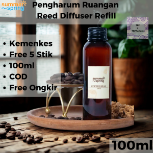 Refill Isi Ulang Pengharum Ruangan Reed Diffuser Aroma Apel Cokelat Jasmine Tahan Lama Mewah