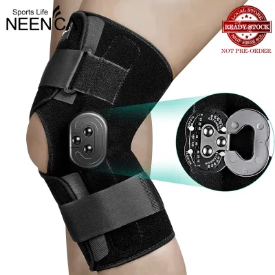 NEENCA Hinged Knee Brace Adjustable Knee Immobilizer with Side Stabilizers of Locking Dials Medical ROM Knee Brace Support for Knee Pain Arthritis ACLPCL Meniscus Tear Injuries/Post OP Recovery
