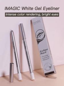 IMAGIC White Eyeliner Long Lasting Eye Liner Easy To Apply Eye Pencil Silky Texture Eyeliner Pen Waterproof Makeup EyeKJK  No.1