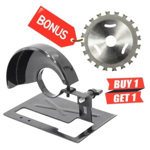 Dudukan Gerinda Tangan Circular Saw Pemotongan Kayu Stand Holder Lengkap Bonus Mata Gerinda