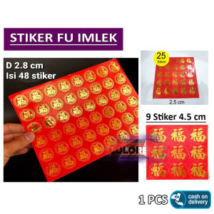 MR Stiker Imlek 1 LEMBAR ISI 9 (4.5 cm) / 25 (2.5 cm) / 48 (2.8 cm) GAMBAR Stiker Tulisan FU Tempelan Stiker Tempel